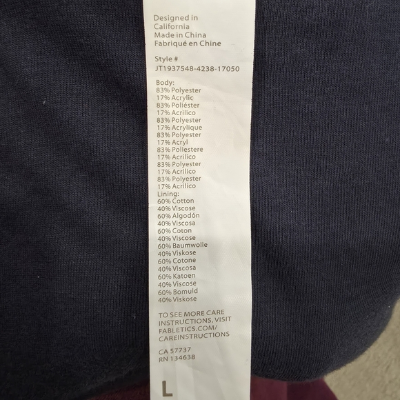 Fabletics Lotta Teddy Black Jacket - Picture 5 of 5